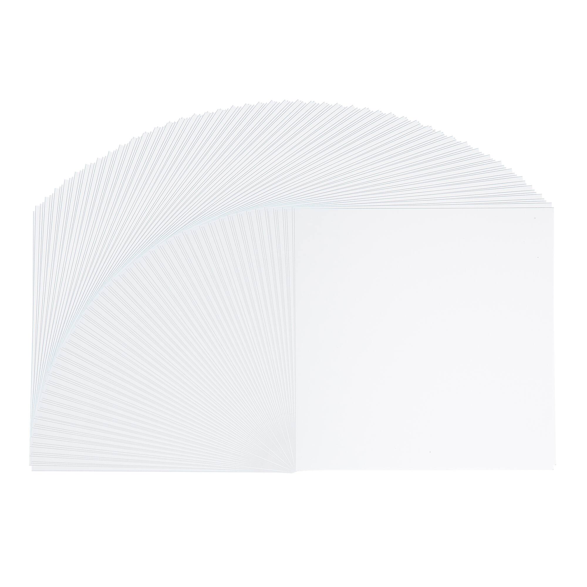 12 Packs: 100 ct. (1,200 total) White 6" x 6" Cardstock Paper by Recollections™